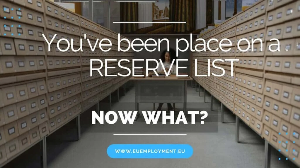 Reserve lists in European Commission and other EU institutions
