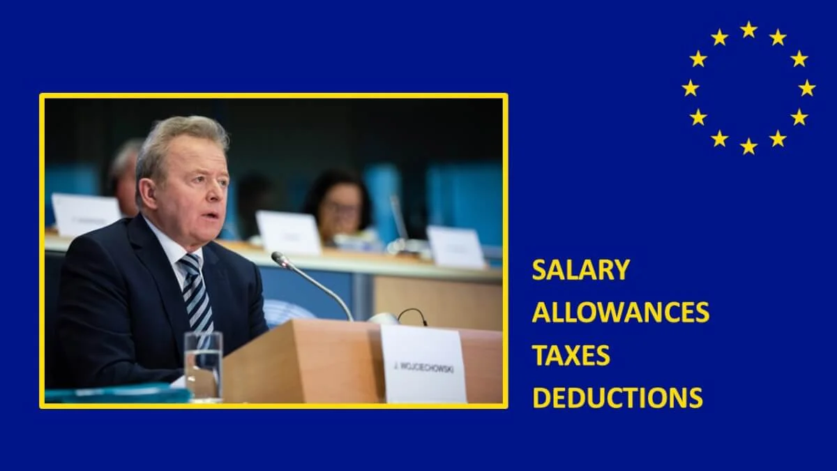 What is the salary of Janusz Wojciechowski, European Commission Commissioner?