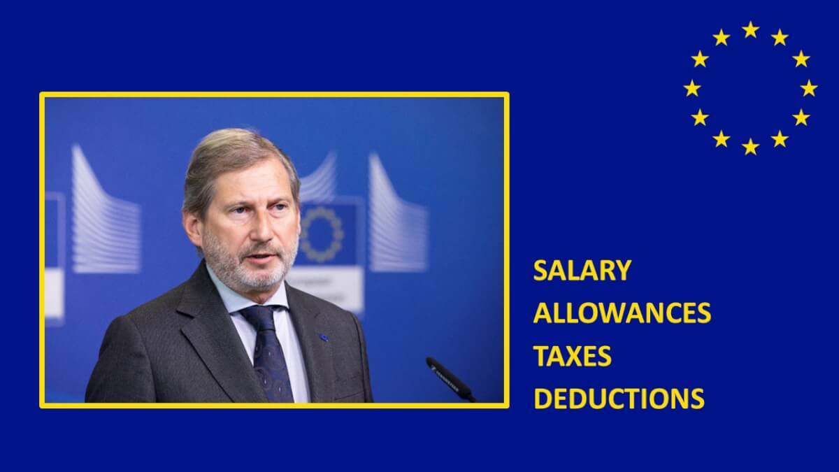 What is the salary of Johannes Hahn, European Commission Commissioner?