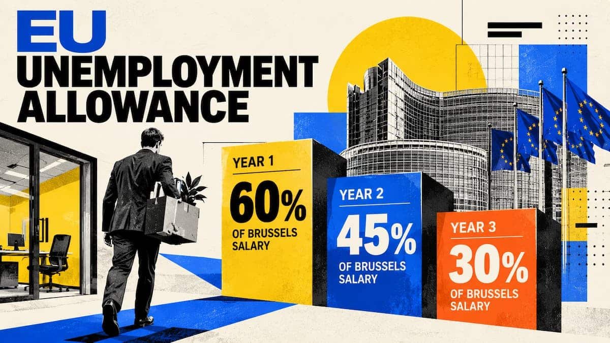 Illustration for an article about the EU unemployment allowance and leave